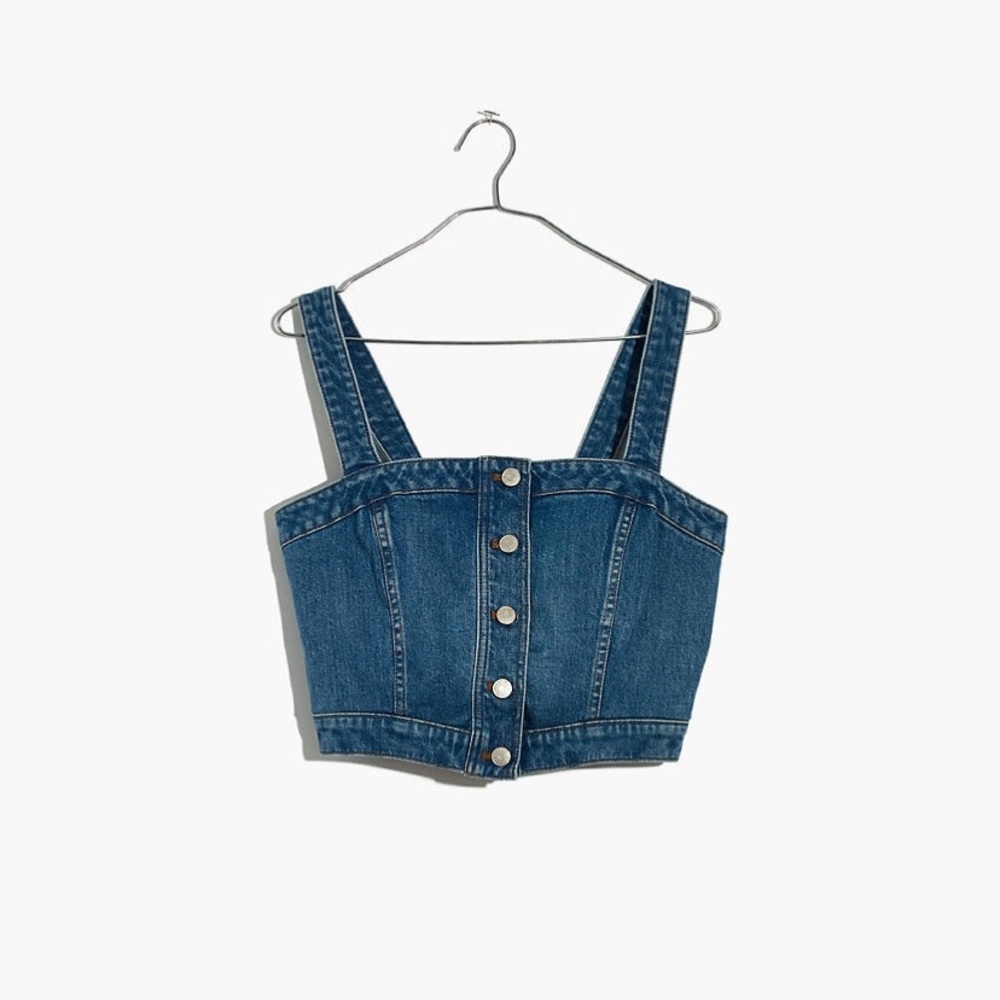 Madewell denim crop top!